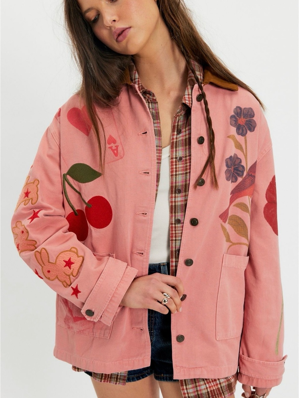 IOS!! Free people denim and bone love shop jacket - Picture 2 of 2